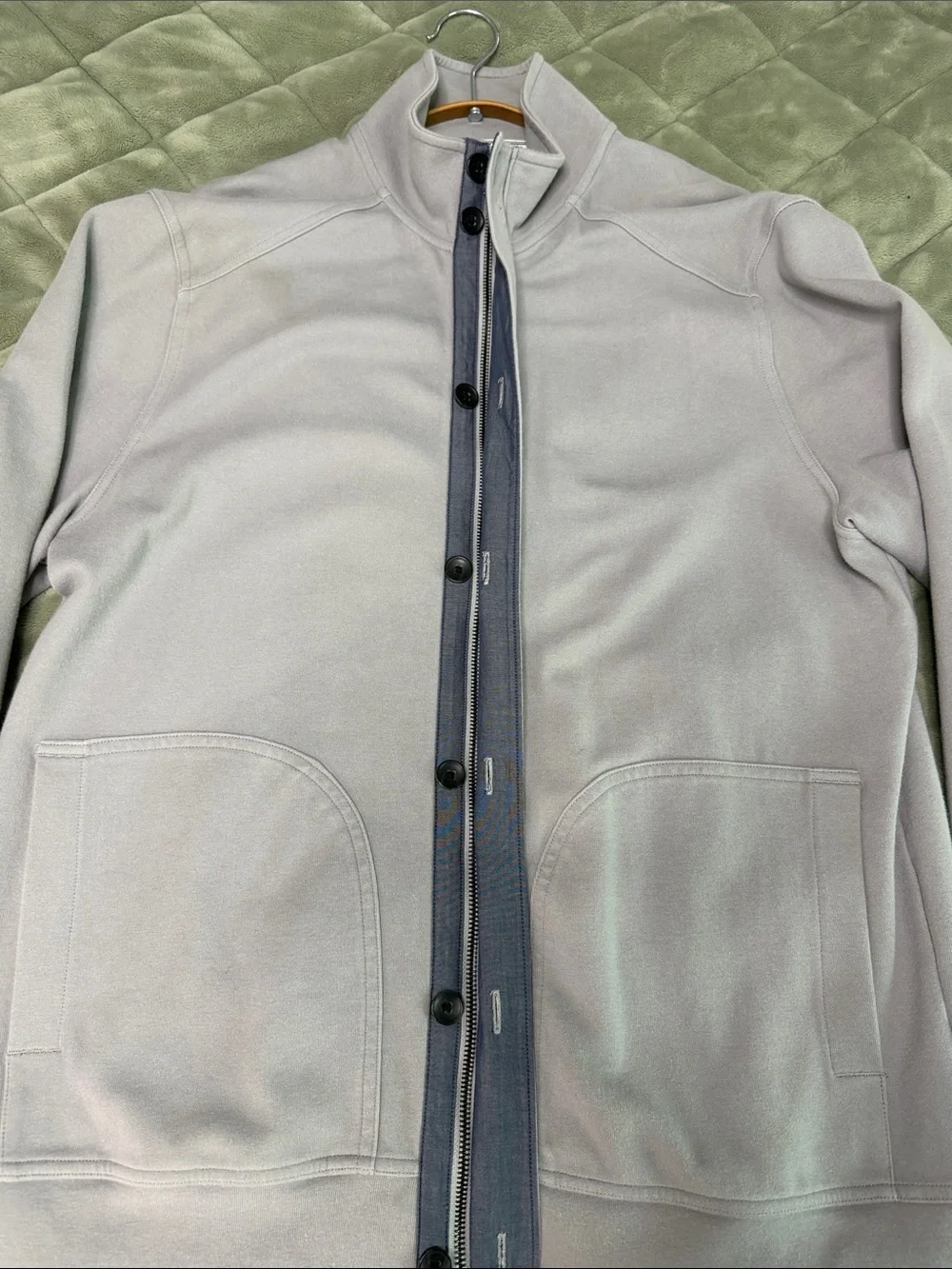 Banana Republic Men's Shirt Jacket - Light Gray